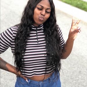 COPY - Plus Size Mock Neck Crop Top